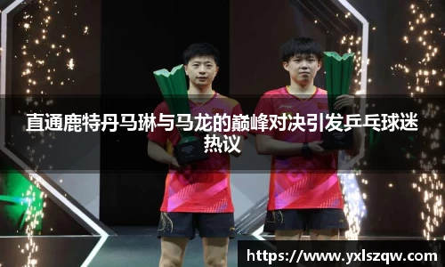 直通鹿特丹马琳与马龙的巅峰对决引发乒乓球迷热议